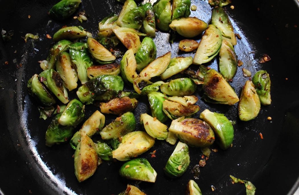 Farro-risotto-with-prosciutto-parmesan-and-brussels-sprouts-step-2