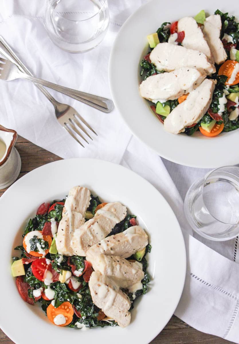 Chicken-Club-Kale-Salad-with-Avocado-Turkey-Bacon-and-Dijon-Buttermilk-Dressing-8