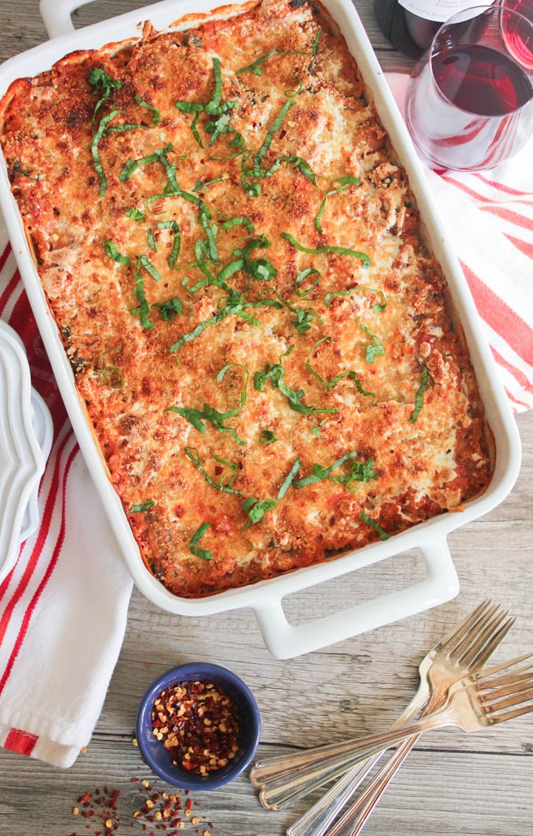 Lasagna-quinoa-bake-with-chicken-spinach-and-mushrooms-2