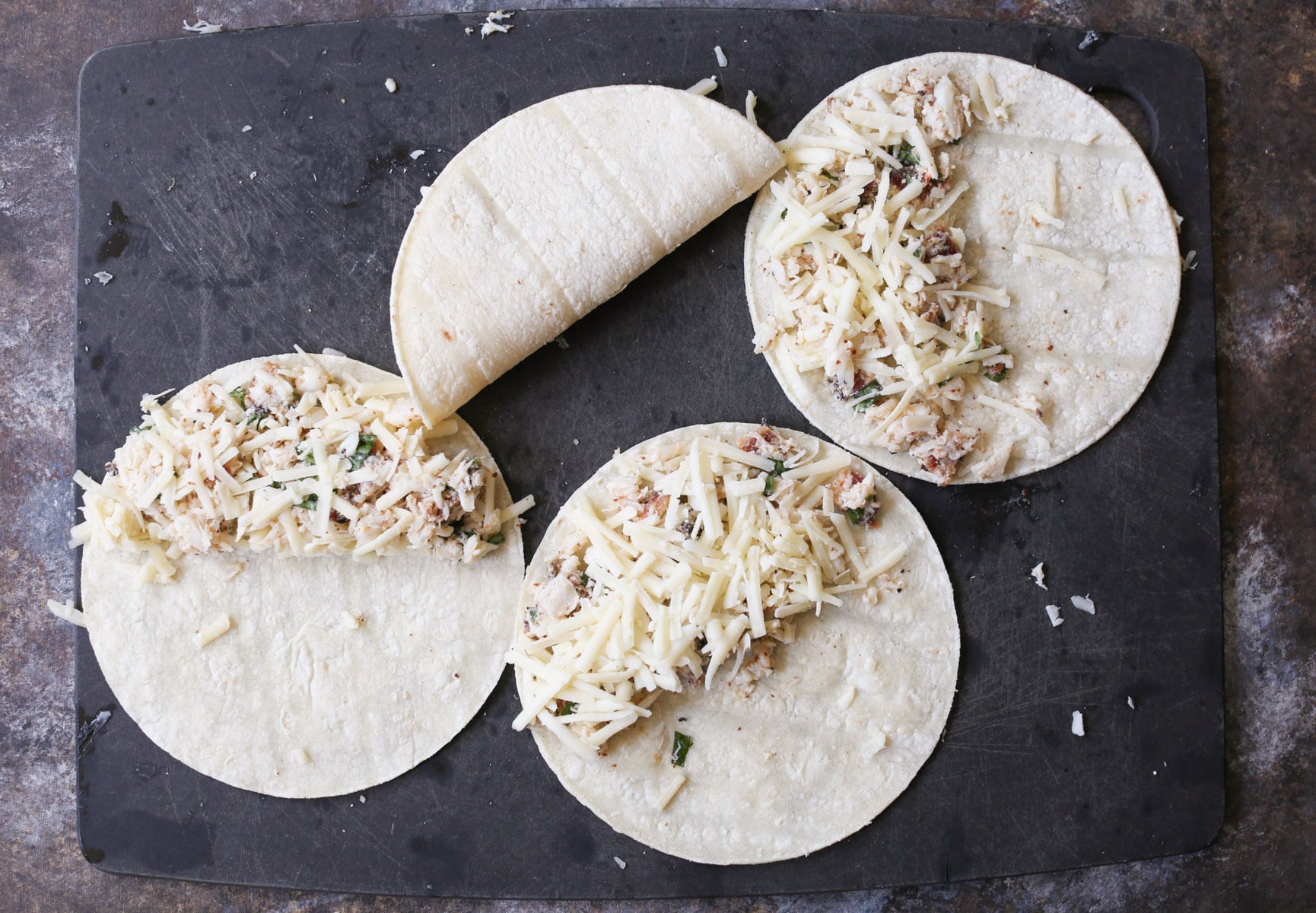 Crab-and-Bacon-Quesadillas-with-Sweet-Corn-Guacamole-step-6